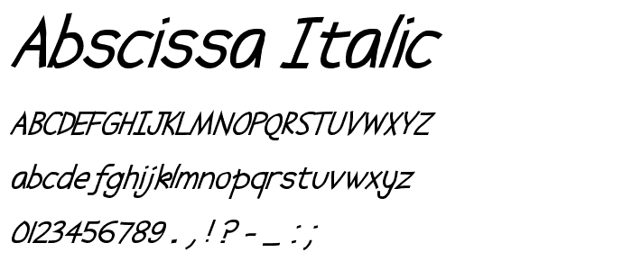 Abscissa Italic police